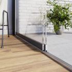 Glazen schuifwand 2 rails helder antraciet