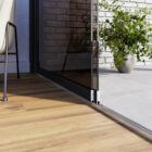 glazen schuifwanden 2 rails privacy zwart