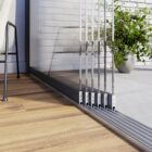 Glazen schuifwanden 6 rails helder antraciet