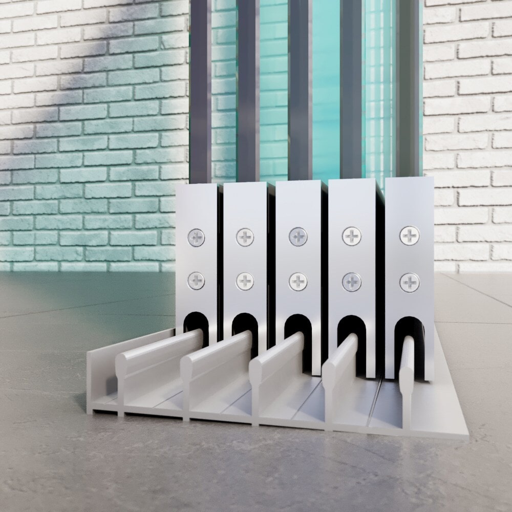 Glazen schuifwand met 5 railsysteem tot 505 cm breed